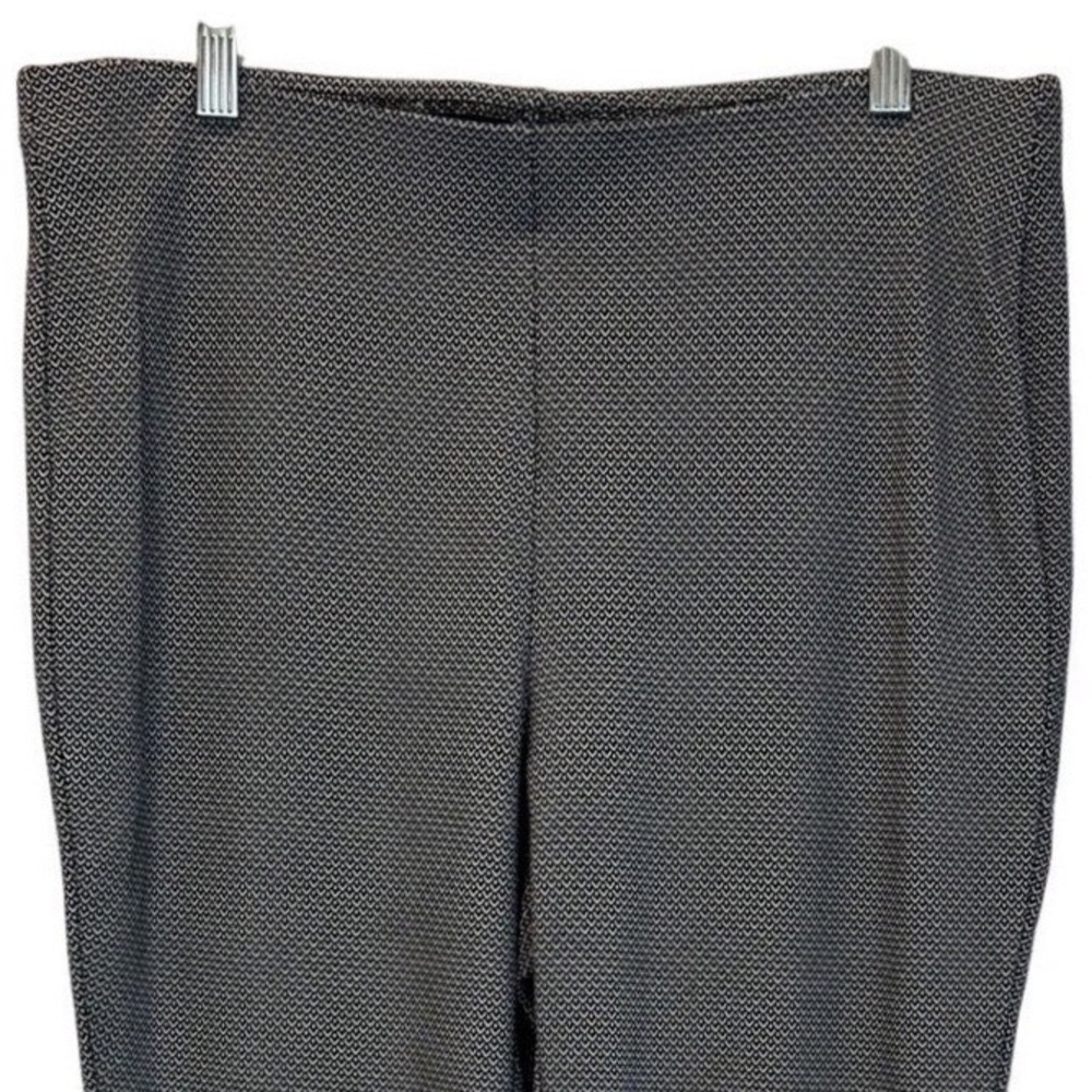 Chico's Ankle Pants Womens 2 So Slimming‎ Black White Geometric Diamond Print